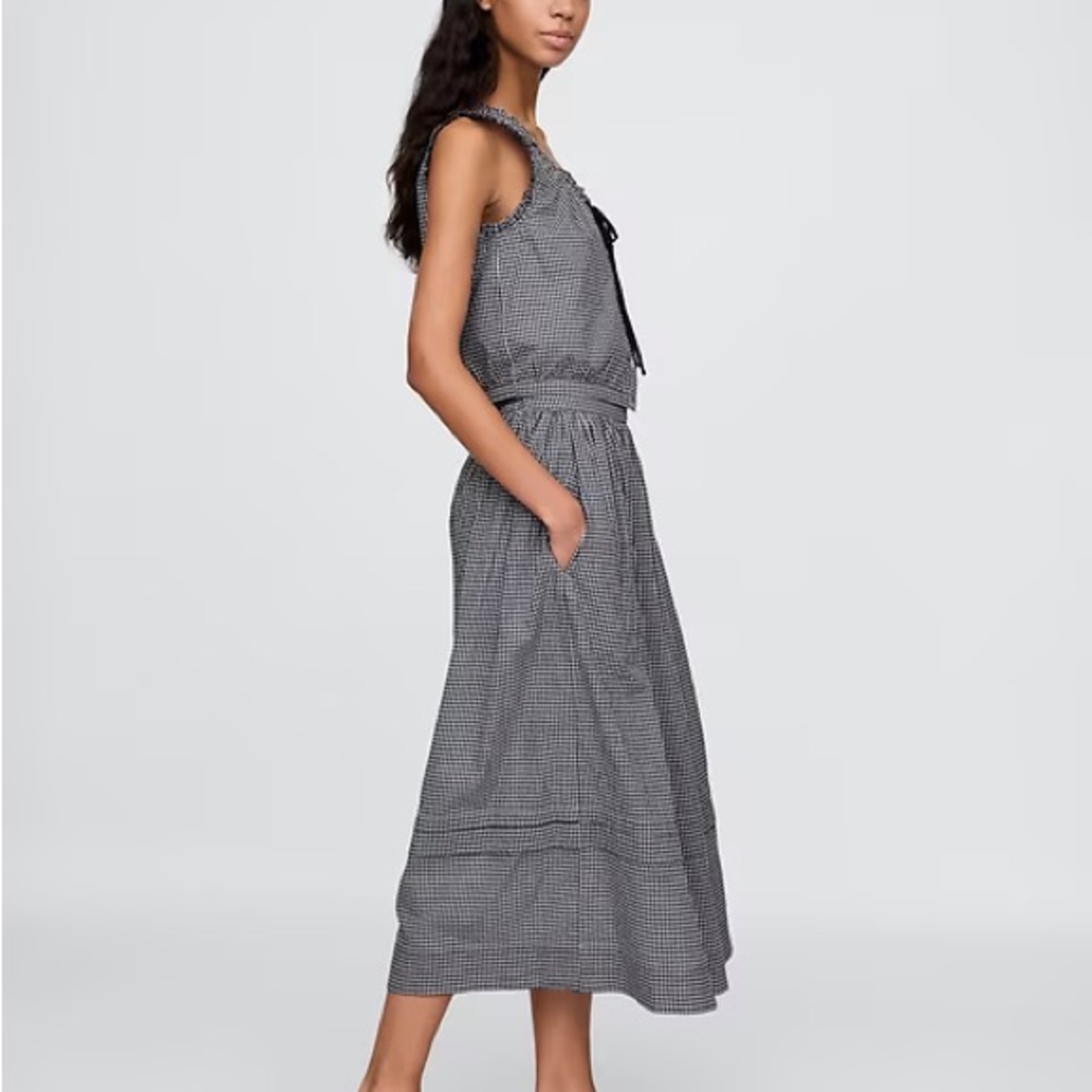 Doen Black and White Midi Skirt